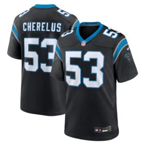 Claudin Cherelus Carolina Panthers Nike Team Game Jersey -  Black- 49Native