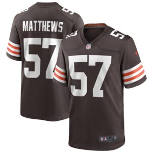 Clay Matthews Cleveland Browns Nike Game Retired Player Jersey - Brown- 49Native