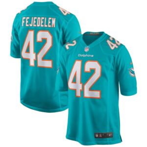 Clayton Fejedelem Miami Dolphins Nike Game Jersey - Aqua- 49Native