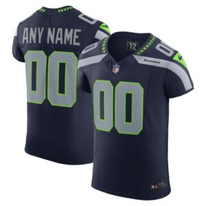 Seattle Seahawks Nike Vapor F.U.S.E. Elite Custom Jersey - College Navy- 49Native
