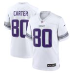 Cris Carter Minnesota Vikings Nike Alternate Retired Player Game Jersey - White- 49Native