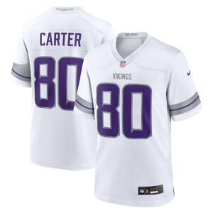 Cris Carter Minnesota Vikings Nike Alternate Retired Player Game Jersey - White- 49Native