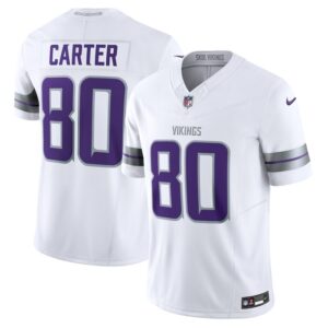 Cris Carter Minnesota Vikings Nike Alternate Vapor F.U.S.E. Retired Player Limited Jersey - White- 49Native