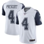 Dak Prescott Nike Dallas Cowboys Color Rush Vapor Limited Jersey - White- 49Native