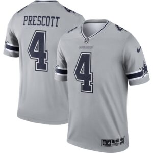 Dak Prescott Dallas Cowboys Nike Inverted Legend Jersey - Gray- 49Native