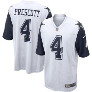 Dak Prescott Dallas Cowboys Nike Alternate Game Jersey - White- 49Native
