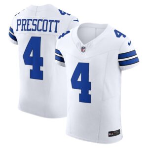 Dak Prescott Dallas Cowboys Nike Vapor F.U.S.E. Elite Jersey - White- 49Native