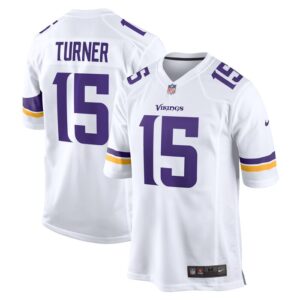 Dallas Turner Minnesota Vikings Nike Game Jersey -  White- 49Native