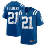 Dallis Flowers Indianapolis Colts Nike Game Jersey -  Royal- 49Native
