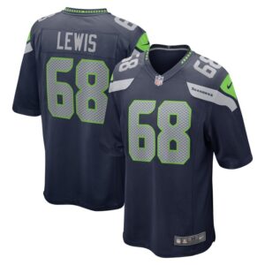 Damien Lewis Seattle Seahawks Nike Game Jersey - College Navy- 49Native