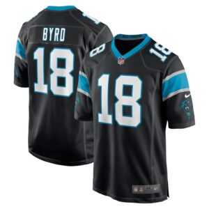 Damiere Byrd Carolina Panthers Nike Game Player Jersey - Black- 49Native