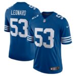 Men's Nike Darius Leonard Royal Indianapolis Colts Alternate Vapor Limited Jersey- 49Native