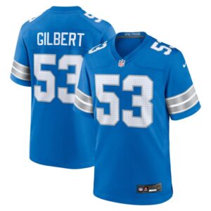 DaRon Gilbert Detroit Lions Nike Game Jersey -  Blue- 49Native