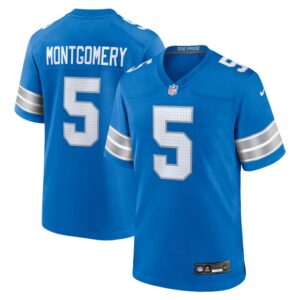 David Montgomery Detroit Lions Nike Game Jersey - Blue- 49Native