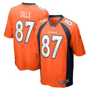 David Sills Denver Broncos Nike Team Game Jersey -  Orange- 49Native