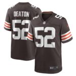 Dawson Deaton Cleveland Browns Nike Game Player Jersey - Brown- 49Native