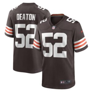 Dawson Deaton Cleveland Browns Nike Game Player Jersey - Brown- 49Native