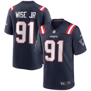 Deatrich Wise Jr. New England Patriots Nike Game Jersey - Navy- 49Native