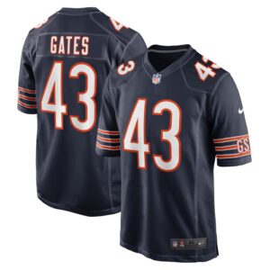 DeMarquis Gates Chicago Bears Nike Game Player Jersey - Navy- 49Native