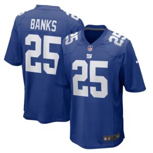 Deonte Banks New York Giants Nike Team Game Jersey -  Royal- 49Native