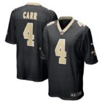 Derek Carr New Orleans Saints Nike Game Jersey - Black- 49Native