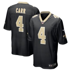 Derek Carr New Orleans Saints Nike Game Jersey - Black- 49Native