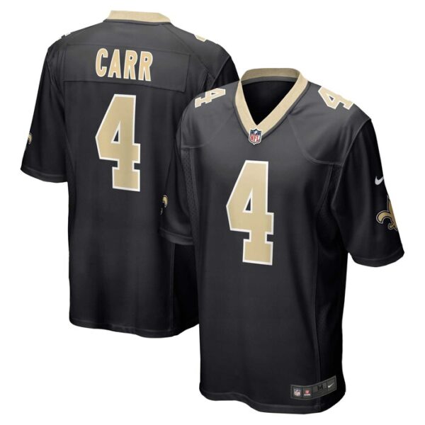 Derek Carr New Orleans Saints Nike Game Jersey - Black- 49Native