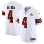 Deshaun Watson Cleveland Browns Nike 2021 Alternate Vapor Limited Jersey - White- 49Native