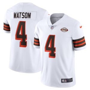 Deshaun Watson Cleveland Browns Nike 2021 Alternate Vapor Limited Jersey - White- 49Native