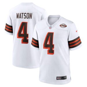 Deshaun Watson Cleveland Browns Nike Alternate Game Jersey - White- 49Native