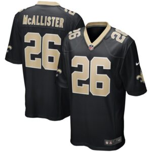 Deuce McAllister New Orleans Saints Nike Game Retired Player Jersey - Black- 49Native