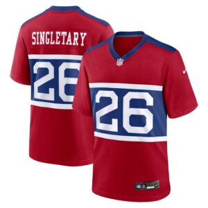 Devin Singletary New York Giants Nike Alternate Player Game Jersey - Century Red- 49Native