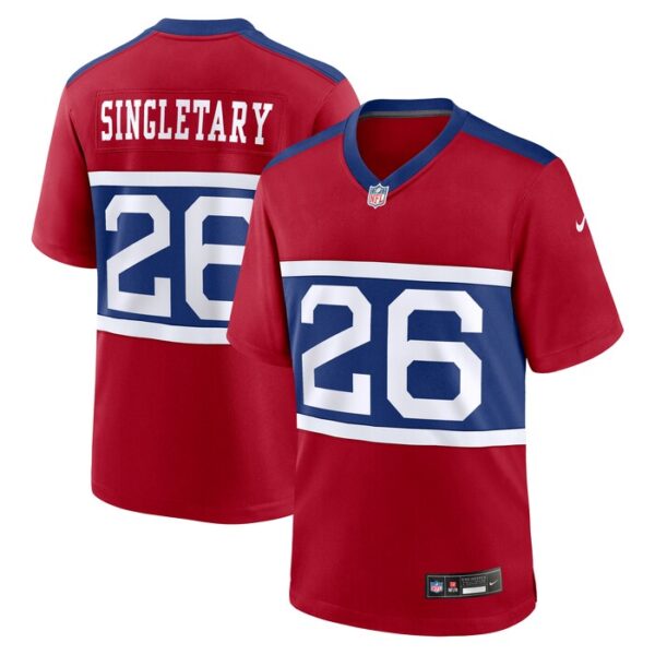 Devin Singletary New York Giants Nike Alternate Player Game Jersey - Century Red- 49Native