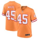 Devin White Tampa Bay Buccaneers Nike Throwback Game Jersey - Orange- 49Native