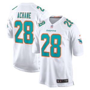 Devon Achane Miami Dolphins Nike Player Game Jersey - White- 49Native