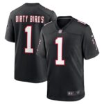 Dirty Birds Atlanta Falcons Nike Throwback Game Jersey - Black- 49Native