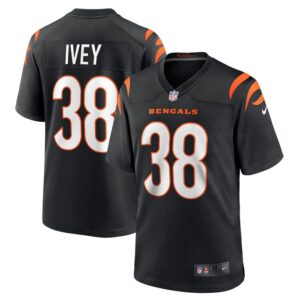 DJ Ivey Cincinnati Bengals Nike Team Game Jersey -  Black- 49Native