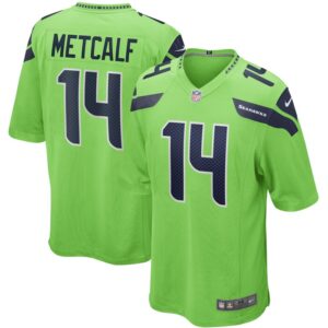 DK Metcalf Seattle Seahawks Nike Game Jersey - Neon Green- 49Native
