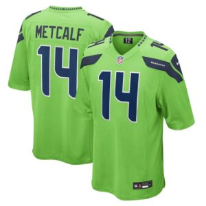 DK Metcalf Seattle Seahawks Nike  Game Jersey - Neon Green- 49Native