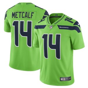 DK Metcalf Seattle Seahawks Nike Vapor Limited Player Jersey - Neon Green- 49Native