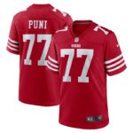 Dominick Puni San Francisco 49ers Nike Team Game Jersey -  Scarlet- 49Native