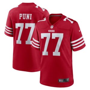 Dominick Puni San Francisco 49ers Nike Team Game Jersey -  Scarlet- 49Native