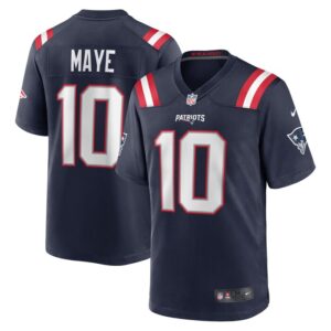 Drake Maye New England Patriots Nike 2024 NFL Draft First Round Pick Player Game Jersey - Navy- 49Native
