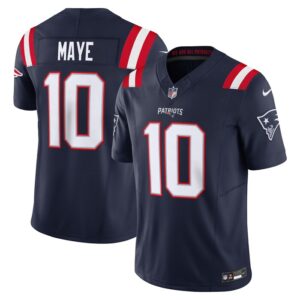 Drake Maye New England Patriots Nike Vapor F.U.S.E. Limited Jersey - Navy- 49Native