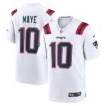 Drake Maye New England Patriots Nike 2024 NFL Draft First Round Pick Player Game Jersey - White- 49Native
