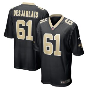 Drew Desjarlais New Orleans Saints Nike Game Player Jersey - Black- 49Native