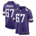 Ed Ingram Minnesota Vikings Nike Game Player Jersey - Purple- 49Native