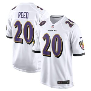 Ed Reed Baltimore Ravens Nike Retired Player Game Jersey - White- 49Native