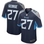 Eddie George Tennessee Titans Nike Game Retired Player Jersey - Navy- 49Native