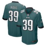 Eli Ricks Philadelphia Eagles Nike Team Game Jersey - Midnight Green- 49Native